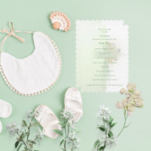 Abstract floral glowing cross invitation 