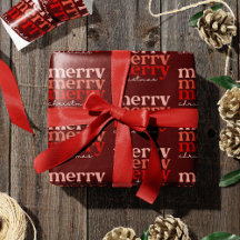 Merry Merry Merry Christmas Text Graphic