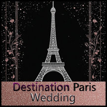 Destination Paris Luxe Wedding Pink Silver Glitter