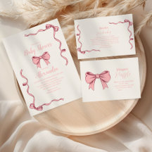 Pink Bow Baby Shower Collection