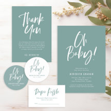 Oh Baby Modern Calligraphy Baby Shower