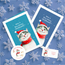 Cute Meowy Christmas Cat