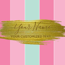 Gold Paint Stroke Colorful Stripes