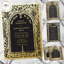 Gothic Black Gold Medieval Until Death Wedding