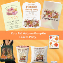 Fall Autumn Pumpkin Leaves