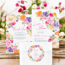 Floral Love in bloom pink summer bridal shower