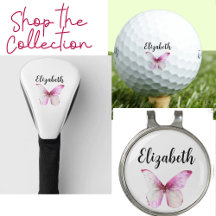 Pink Butterflies Golf Gear For Women