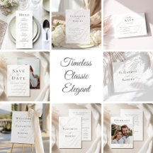 Minimalist Beige Monogram Wedding Collection
