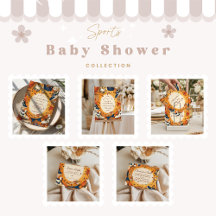 Game Day Vintage Basketball Baby Shower