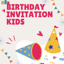 Birthday invitation for kids