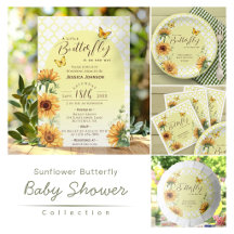 Sunflower Butterfly Baby Shower Theme