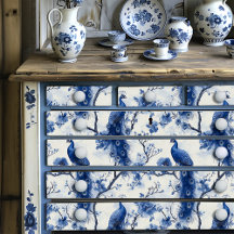 English & Dutch Delft Blue Chinoiserie Watercolor