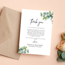 Floral Wedding Thank You Cards
