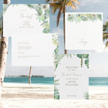 Tropical Beachy Bridal Shower Collection