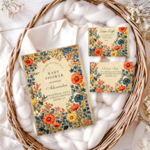 Vintage Wildflower Botanical Baby Shower