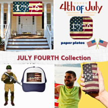 Vintage American Flag 1776 July Fourth