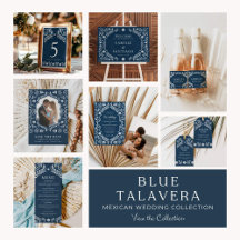 Blue Talavera Mexican Wedding Collection