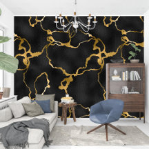 Royal French Black and Golden Wallpaper