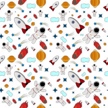 Kid's Outer Space & Astronaut Pattern