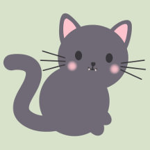 Kawaii Grey Cat Collection
