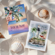 Beach, Nautical & Tropical Christmas Cards