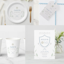 Blue hole in one theme birthday party