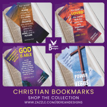 CHRISTIAN BIBLE VERSE BOOKMARKS For Book Lovers