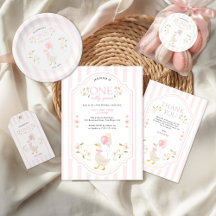 One Silly Goose Pink 1st Birthday Collection 