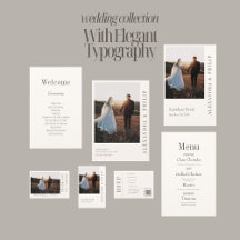 Wedding Invitation with Elegant Typography