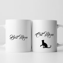 Cute White and Black Gifts For Cat Mom