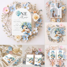 Style1 Blue :Floral Coquette Silly Goose 