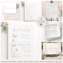 Butterfly Kisses Baby Wishes Baby Shower