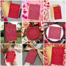 Geometric Heart Valentine's Day Bridal Shower