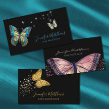 Elegant Butterfly Design Business Cards