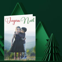 Joyeux Noël Family Photo Christmas Cards