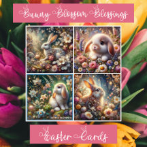 Bunny Blossom Blessings Easter Cards