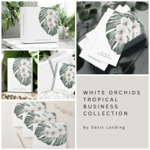 White Orchids Tropical Floral Business Products