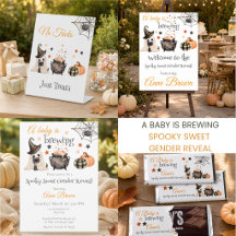 A Baby Is Brewing   Spooky Sweet Gender Reveal