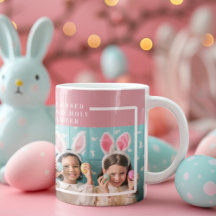 Pink Happy Blessed Easter   Photo Gift 