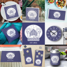 Nautical Blue Beach House Family Reunion Party