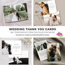 Simple Photo Wedding Thank You Cards