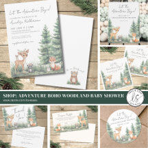 Boho Woodland Let The Adventure Begin Baby Shower