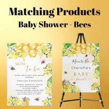 Baby Shower - bumble bees yellow florals