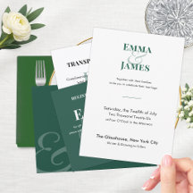 Emerald Ampersand Wedding | Modern Minimalist