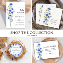 Watercolor Wildflower Elegant Baby Shower