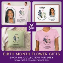 BIRTH MONTH FLOWER Gifts for Mom JULY Birthdays