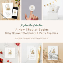 New Chapter Begins Giraffe Storybook Baby Shower 