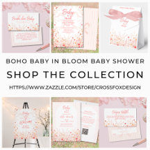 Boho Wildflower Baby in Bloom GIrl Baby Shower