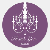 Chandelier Round Favor Stickers