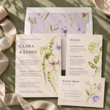Modern Lavender Green Garden Wedding Collection